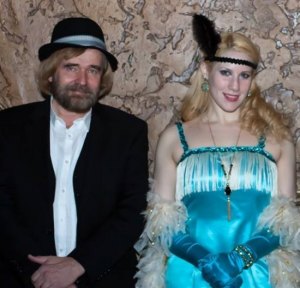 Last Chance --- Petition to Save the RKO Keith from Demo Chris Kellberg who wrote a book on the RKO visited Huntington to tour the Keith Albee during the gala. He's shown with Lauren Littlepage, a model and historic preservation supporter.